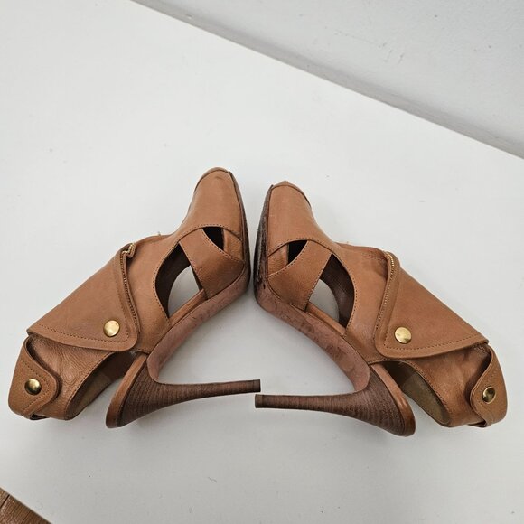 Alexander McQueen Faithfull Biker Stiletto Heels Skull Zippers Sz 6.5 US/ 37 EUR - Picture 8 of 16